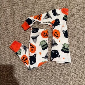 Carter's Orange and Black Halloween Pajama Set